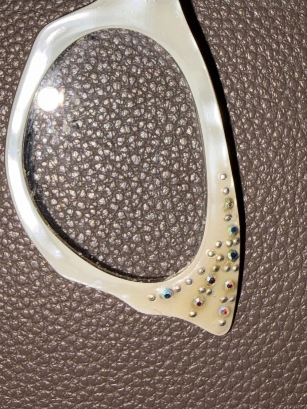 Vintage 1950's Cat Eye Lorgnette Opera/ Reading Glasses Rhinestone Star Bridge
